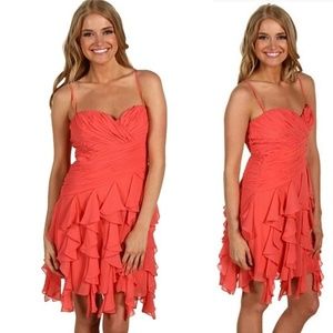 Max & Cleo Coral Rose Cocktail Dress